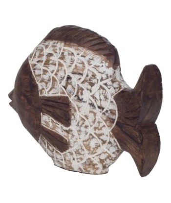 ORIGEN Home Decor - Adorno pez  Figuras | Marinero Marrón - 23x6x33 cm