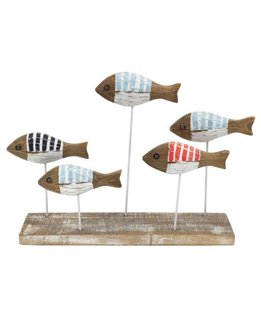 ORIGEN Home Decor - Adorno sobremesa peces  Figuras | Marinero Azul - 27x7x40 cm