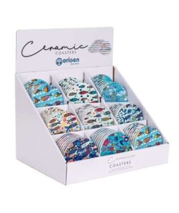 ORIGEN Home Decor - Posavasos peces expositor Pack 72 Unidades Cocina | Posavasos Multicolor - 0x11x11 cm