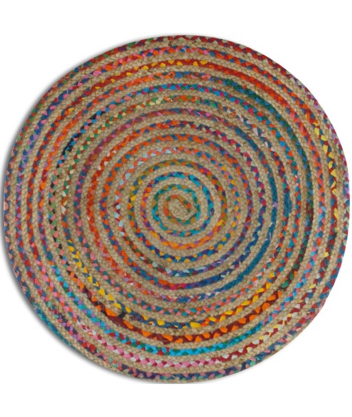 Signes Grimalt by Sigris - Alfombra de Yute y Algodón | Decoración Hogar - Diámetro 120 cm | Color: Beige