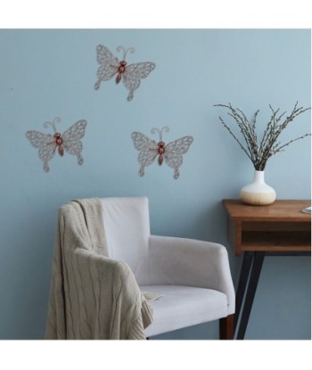 ORIGEN Home Decor Adorno Pared Mariposa Apliques Metal | Aplique Metal Dorado - 4x26x22cm