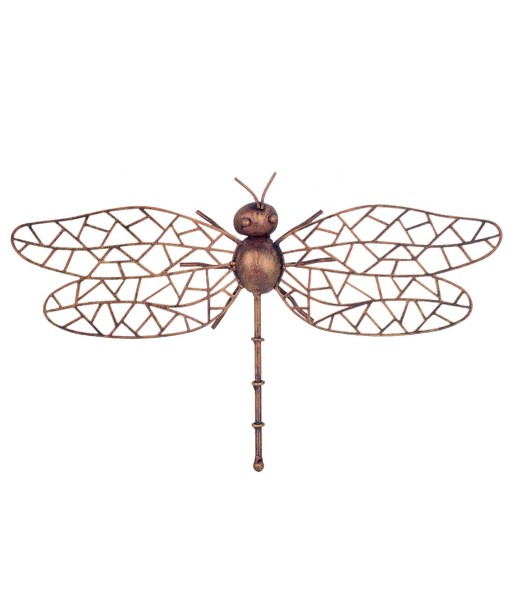 ORIGEN Home Decor Adorno Pared Libelula Apliques Metal | Aplique Metal Dorado - 4x35x22cm