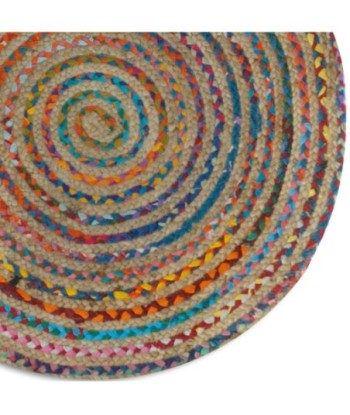 Signes Grimalt by Sigris - Alfombra de Yute y Algodón | Decoración Hogar - Diámetro 120 cm | Color: Beige