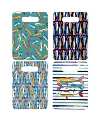 ORIGEN Home Decor - Salvamantel Peces Pack 4 Unidades Cocina | Salvamanteles Azul - 0x18x24 cm