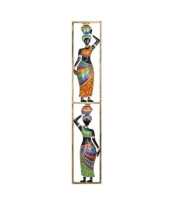 Adorno Pared Figuras Dama Matka Étnico Multicolor para Decoración de Interiores y Estilo Africano