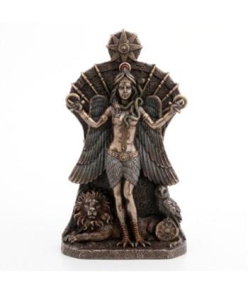 ORIGEN Home Decor - Figura Diosa Ishtar  Figuras | Bronce Plateado - 20x6x12 cm