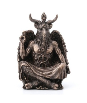 ORIGEN Home Decor - Figura Dios Baphomet  Figuras | Bronce Plateado - 13x7x8 cm