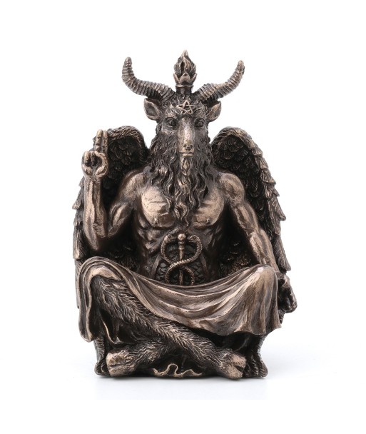 ORIGEN Home Decor - Figura Dios Baphomet  Figuras | Bronce Plateado - 13x7x8 cm
