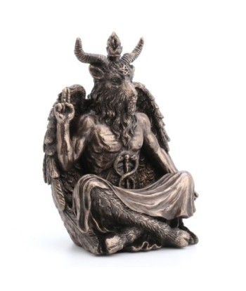 ORIGEN Home Decor - Figura Dios Baphomet  Figuras | Bronce Plateado - 13x7x8 cm