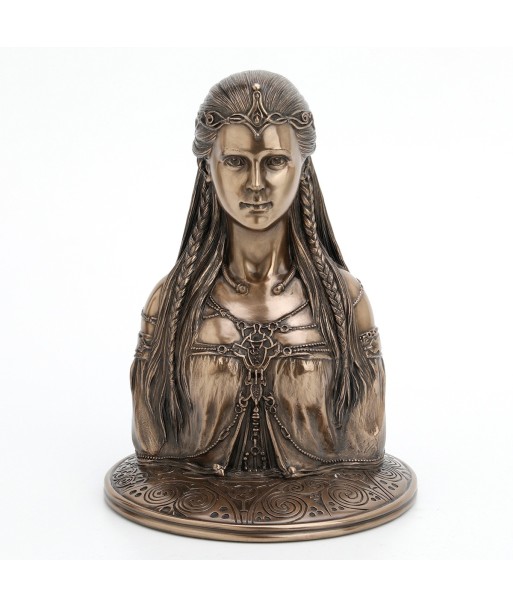 ORIGEN Home Decor - Figura Diosa Danu Celta  Figuras | Bronce Plateado - 18x13x13 cm