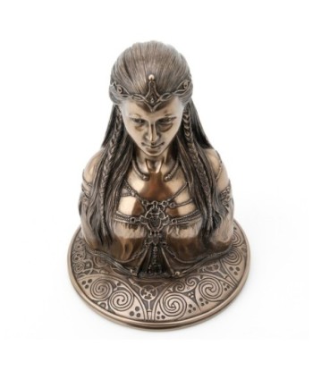 ORIGEN Home Decor - Figura Diosa Danu Celta  Figuras | Bronce Plateado - 18x13x13 cm