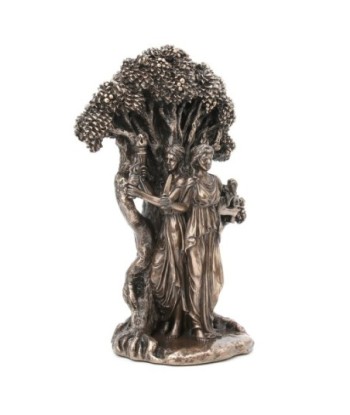 ORIGEN Home Decor - Figura Diosa Griega Hecate  Figuras | Bronce Dorado - 18x8x11 cm