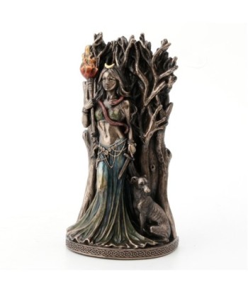 ORIGEN Home Decor - Figura Diosa Griega Hecate  Figuras | Bronce Dorado - 20x8x11 cm