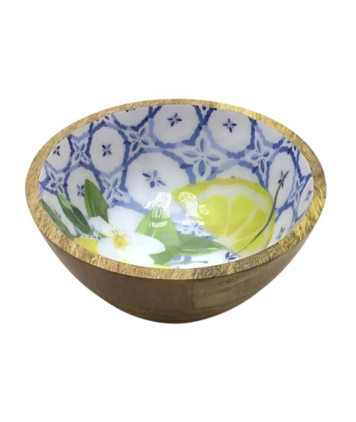 Cuenco de Madera para Limones Pequeño, Ideal para Decoración de Cocina y Almacenamiento de Frutas, Estilo Rústico