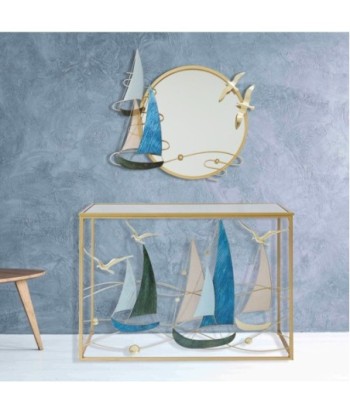 Signes Grimalt  By Sigris - Mesa con Veleros  Muebles | Mueble Auxiliar Azul - 80x38x108 cm