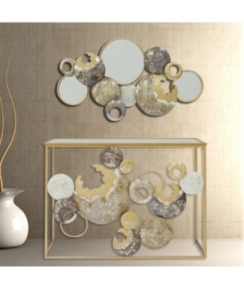Signes Grimalt  By Sigris - Espejo abstracto  Muebles | Mueble Auxiliar Dorado - 56x6x101 cm