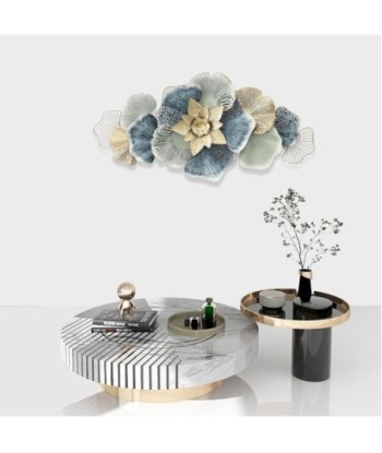 Signes Grimalt  By Sigris - Adorno Pared Flores  Adorno Pared | Apliques Metal Azul - 47x7x100 cm