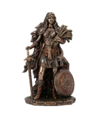 ORIGEN Home Decor - Figura Diosa Lady Sif Nord  Figuras | Bronce Dorado - 21x9x12 cm