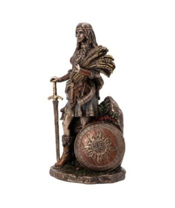 ORIGEN Home Decor - Figura Diosa Lady Sif Nord  Figuras | Bronce Dorado - 21x9x12 cm