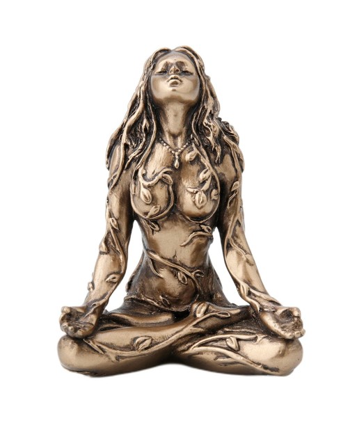 ORIGEN Home Decor - Figura Diosa Gaia-madre  Figuras | Bronce Dorado - 6x3x5 cm
