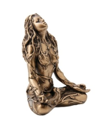 ORIGEN Home Decor - Figura Diosa Gaia-madre  Figuras | Bronce Dorado - 6x3x5 cm