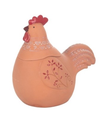 Signes Grimalt  By Sigris - Figura Gallina  Decoracion | Jarrones Y Portavelas Marrón - 25x17x25 cm