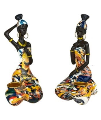 Signes Grimalt  By Sigris - Figura Mujer Africana Pack 2 Unidades Figuras | Africanas Y Elefantes Marrón - 16x6x9