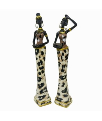 Signes Grimalt  By Sigris - Figura Mujer Africana Pack 2 Unidades Figuras | Africanas Y Elefantes Marrón - 28x5x6