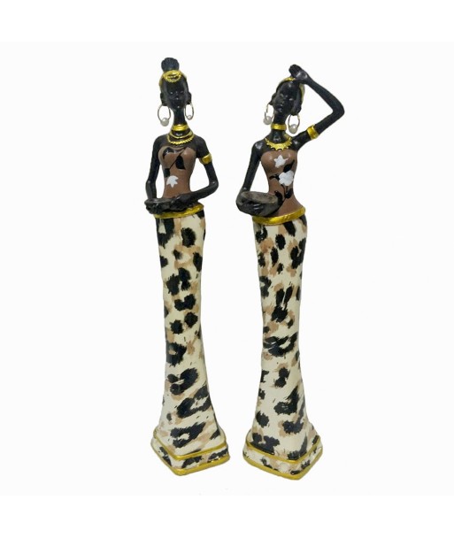 Signes Grimalt  By Sigris - Figura Mujer Africana Pack 2 Unidades Figuras | Africanas Y Elefantes Marrón - 28x5x6