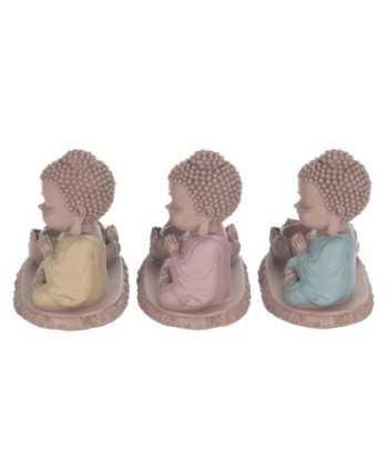 Signes Grimalt  By Sigris - Figura Buda Portavelas Pack 3 Unidades Figuras | Budas Marrón - 11x7x13 cm