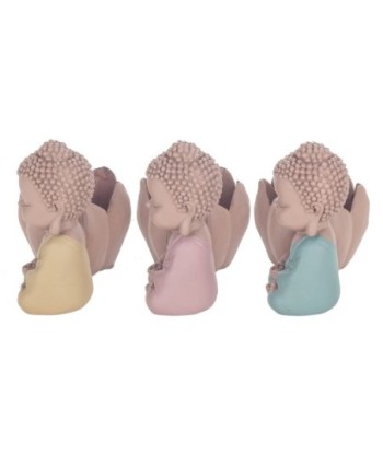 Signes Grimalt  By Sigris - Figura Buda Portavela Pack 3 Unidades Figuras | Budas Marrón - 14x9x15 cm