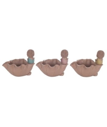 Signes Grimalt  By Sigris - Figura Buda Portavela Pack 3 Unidades Figuras | Budas Marrón - 13x9x15 cm