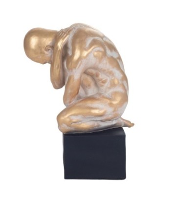 Signes Grimalt  By Sigris - Figura Hombre Desnudo  Figuras | Bronce Dorado - 31x14x24 cm