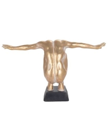 Signes Grimalt  By Sigris - Figura Hombre Desnudo  Figuras | Bronce Dorado - 26x21x47 cm