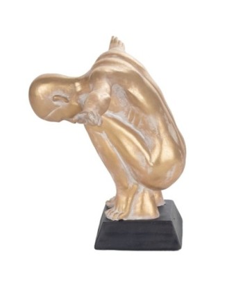 Signes Grimalt  By Sigris - Figura Hombre Desnudo  Figuras | Bronce Dorado - 26x21x47 cm