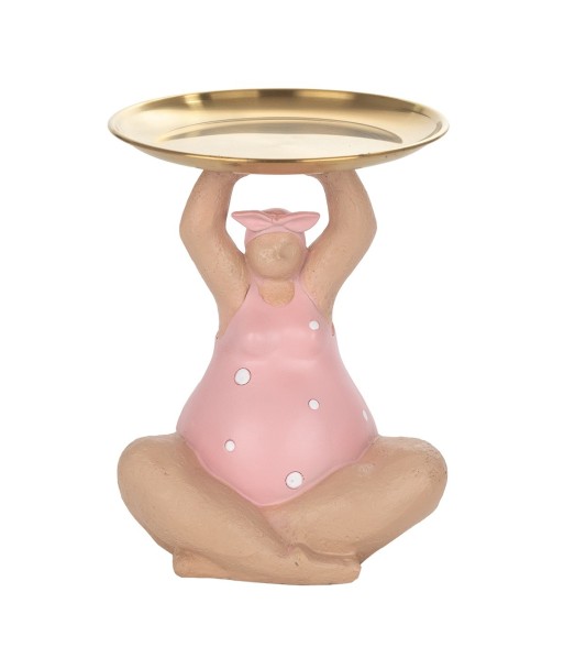 Signes Grimalt  By Sigris - Figura Bañista con Plato  Figuras | Marinero Rosa - 22x13x17 cm
