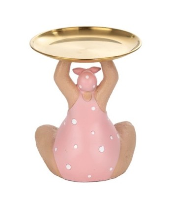 Signes Grimalt  By Sigris - Figura Bañista con Plato  Figuras | Marinero Rosa - 22x13x17 cm