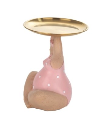 Signes Grimalt  By Sigris - Figura Bañista con Plato  Figuras | Marinero Rosa - 22x13x17 cm