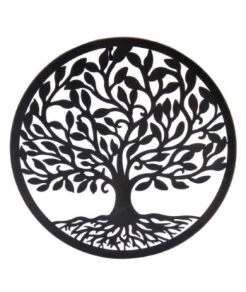 ORIGEN Home Decor - Adorno Pared Árbol Vida  Adorno Pared | Apliques Metal Negro - 30x0x30 cm