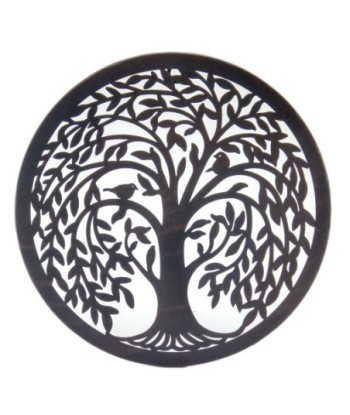 ORIGEN Home Decor - Adorno Pared Árbol Vida  Adorno Pared | Apliques Metal Negro - 30x0x30 cm