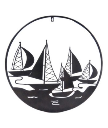 Signes Grimalt  By Sigris - Adorno Pared Barcos  Adorno Pared | Apliques Metal Negro - 60x1x60 cm