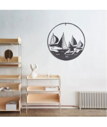 Signes Grimalt  By Sigris - Adorno Pared Barcos  Adorno Pared | Apliques Metal Negro - 60x1x60 cm