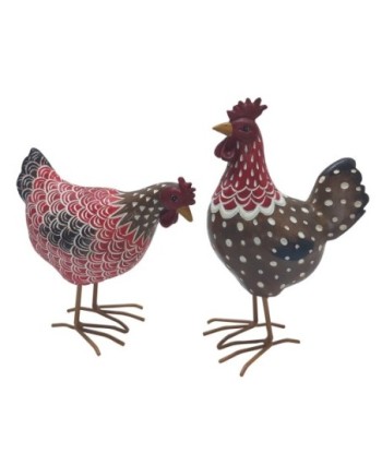 Signes Grimalt  By Sigris - Figura Gallina Pack 2 Unidades Figuras | Animales Negro - 29x11x27 cm