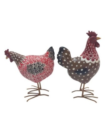 Signes Grimalt  By Sigris - Figura Gallina Pack 2 Unidades Figuras | Animales Negro - 29x11x27 cm