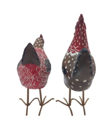 Signes Grimalt  By Sigris - Figura Gallina Pack 2 Unidades Figuras | Animales Negro - 29x11x27 cm