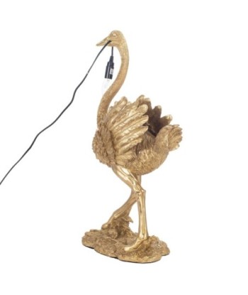 Signes Grimalt  By Sigris - Lámpara en forma de avestruz  Muebles | Lamparas Dorado - 68x22x35 cm