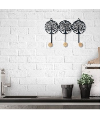 Signes Grimalt By SIGRIS - Percha Árbol de la Vida 3 U Negro de Metal | cuelgallaves Cuelgallaves Cuelga Llaves