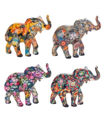 Signes Grimalt  By Sigris - Figura Elefante Pack 4 Unidades Figuras | Africanas Y Elefantes Gris - 9x4x9 cm