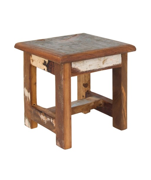 Signes Grimalt By SIGRIS - Taburete Marrón de Madera | Mesa auxiliar Mesa Auxiliar Redonda Set Mobiliario Jardin