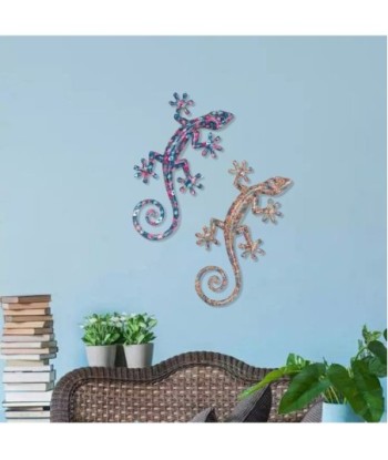Signes Grimalt  By Sigris - Figura Lagarto Trencadís Pack 2 Unidades Figuras | Animales Multicolor - 5x19x40 cm